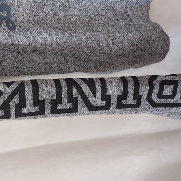 Victoria's Secret PINK Heather Grey Los Angelos Hooded Sweatshirt Size Large - Picture 4 of 5